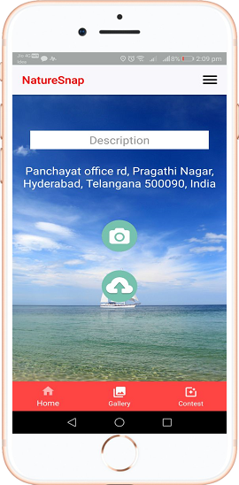 NatureSnap mobile app screen